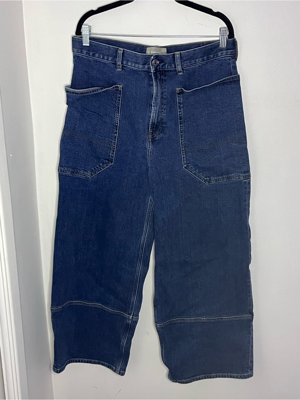 Everlane The Way High Gardener Cropped Jeans in Diamond Stone Blue Size 31 - Picture 7 of 12